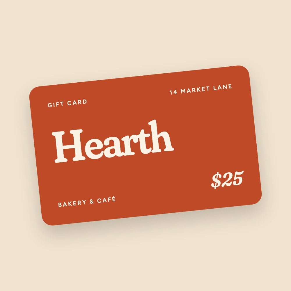 A tomato-red Hearth gift card