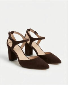 Avenue Strap Pump, Chocolate Brown