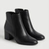Block Heel Ankle Boot, Jet Black