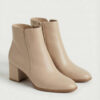 Block Heel Ankle Boot, Sand