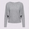 Boatneck Knit Jumper, Heather Grey