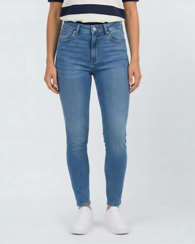 Everyday High Rise Skinny Jeans, Mid Blue Wash