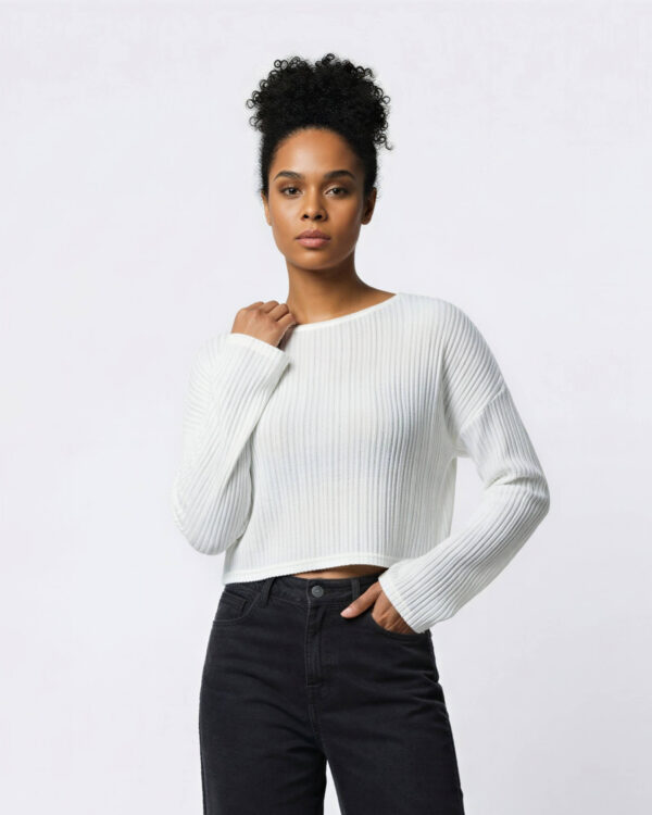 Ribbed Crop Sweater