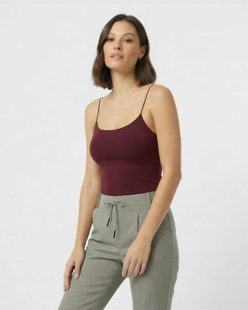 Sculpt Cami Top, Burgundy