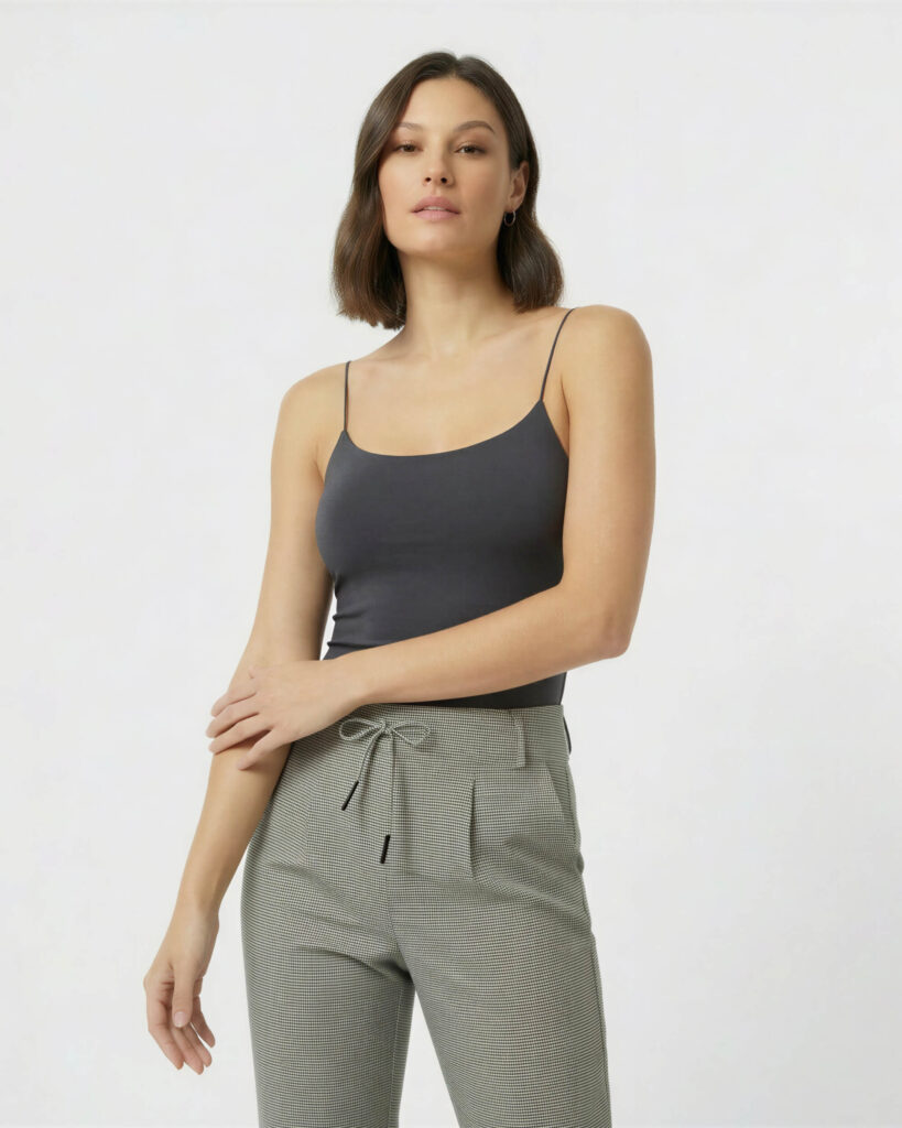 Sculpt Cami Top, Charcoal