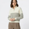 Striped Half Zip Knit Jumper