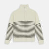 Striped Half Zip Knit Jumper