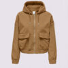 Zip Utility Hoodie Jacket, Camel
