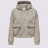 Zip Utility Hoodie Jacket, Stone