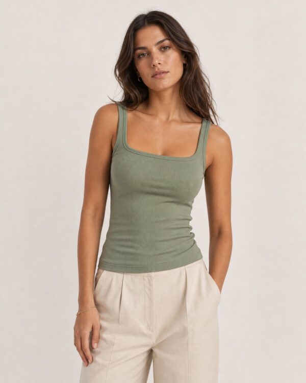Minimal Square-Neck Tank women's product image