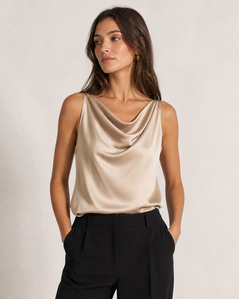 Draped Satin Shell women's product image