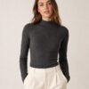 Fine Rib Mockneck Top women's product image