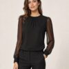 Sheer Sleeve Evening Top women's product image