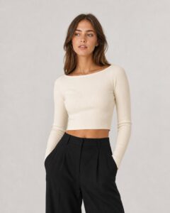 Cropped Rib Boatneck women's product image