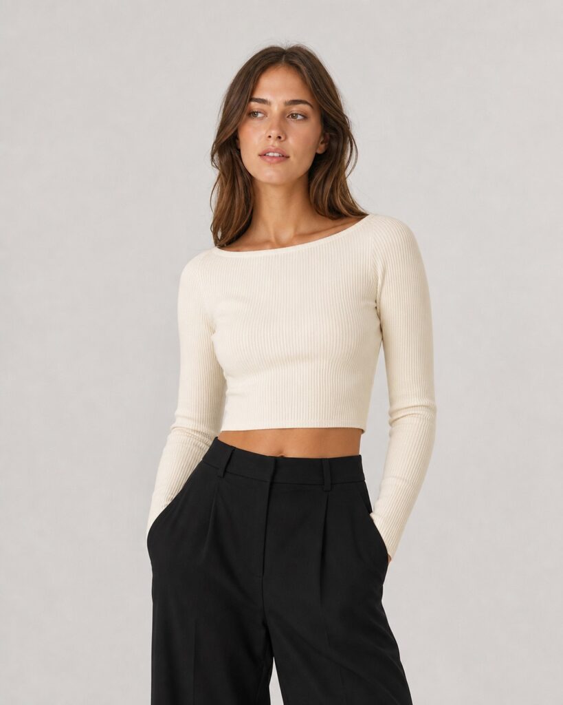 Cropped Rib Boatneck women's product image