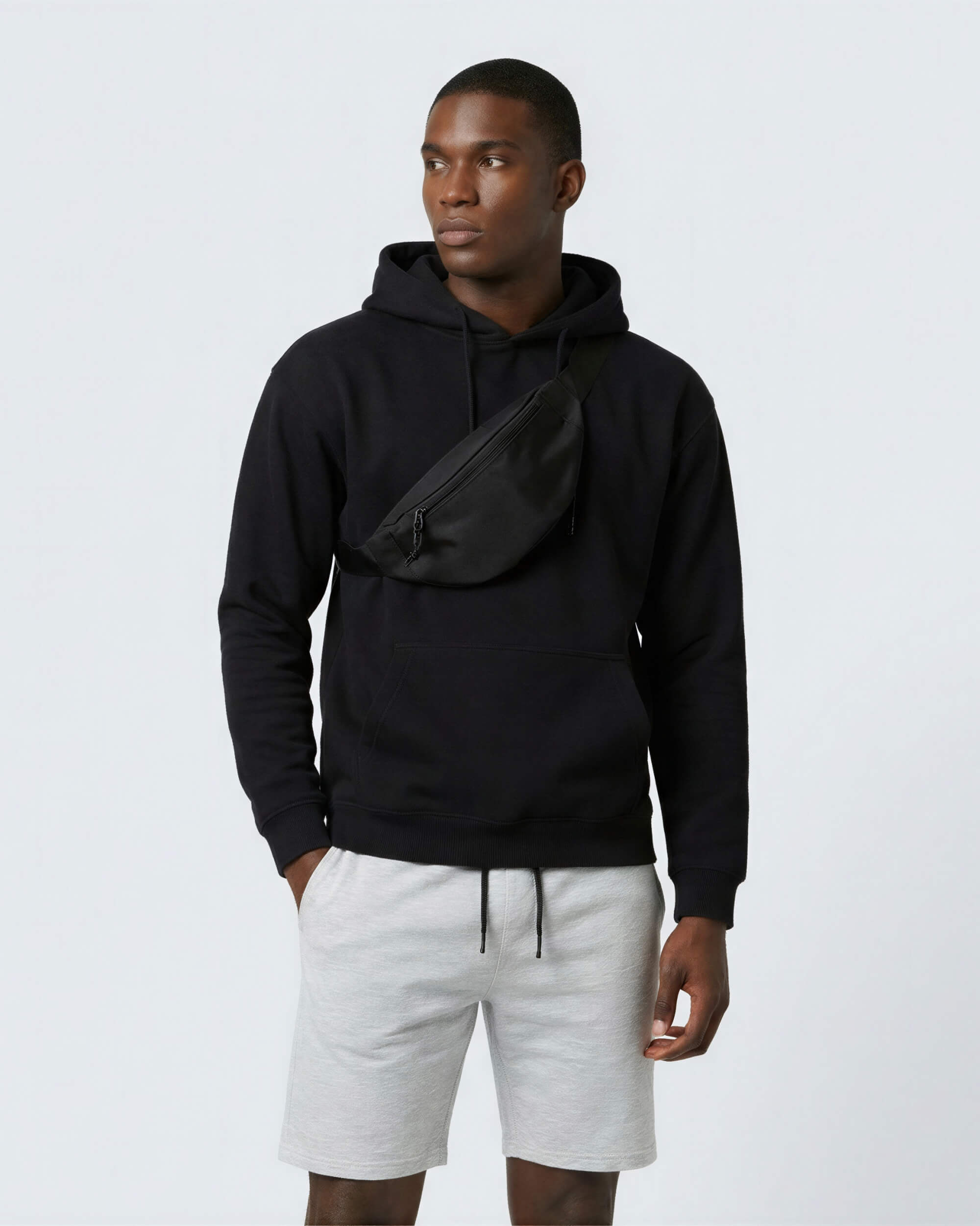 Classic Pullover Hoodie in Jet Black
