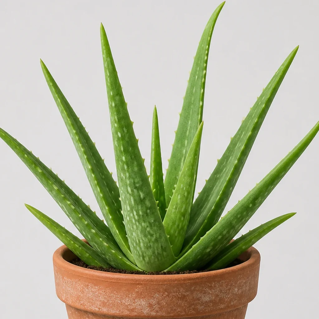 Aloe Vera Clay Pot detail view