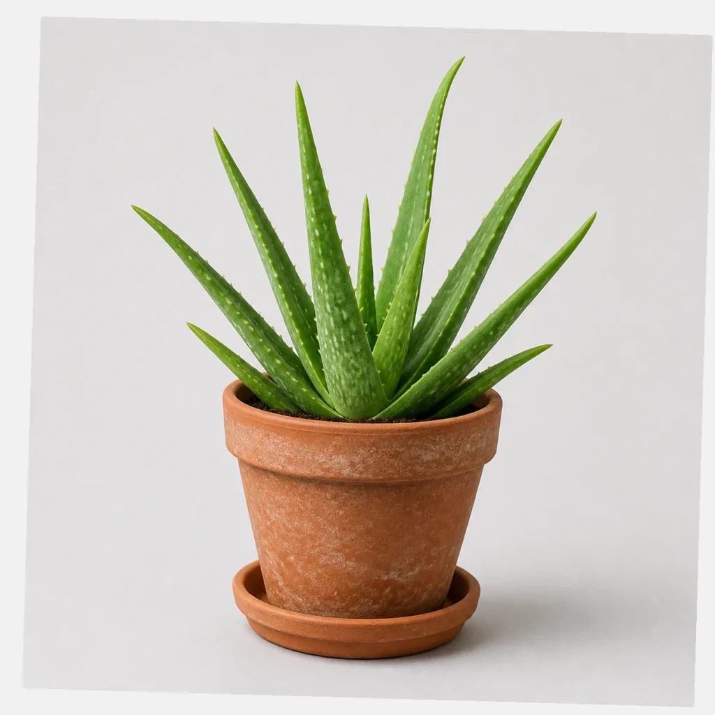 Aloe Vera Clay Pot styled view