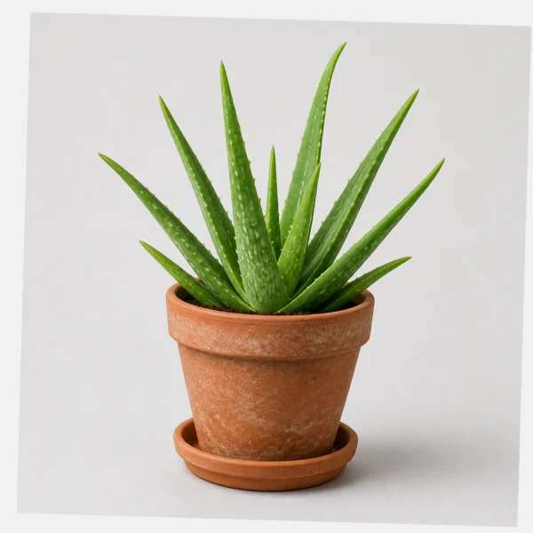Aloe Vera Clay Pot styled view