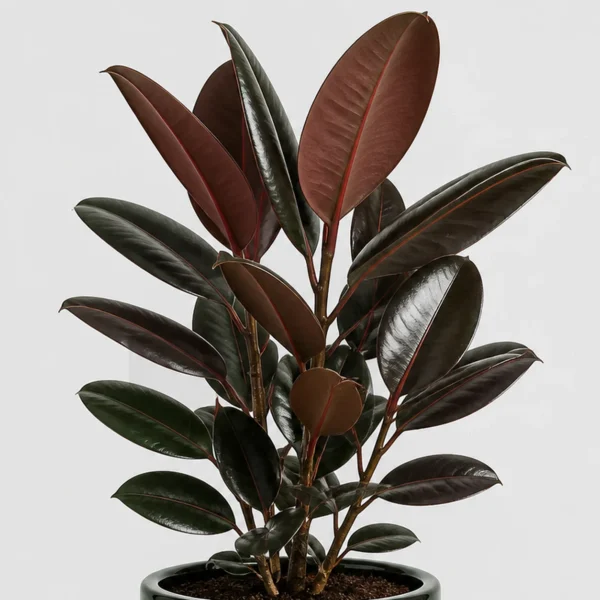 Burgundy Rubber Plant detail view