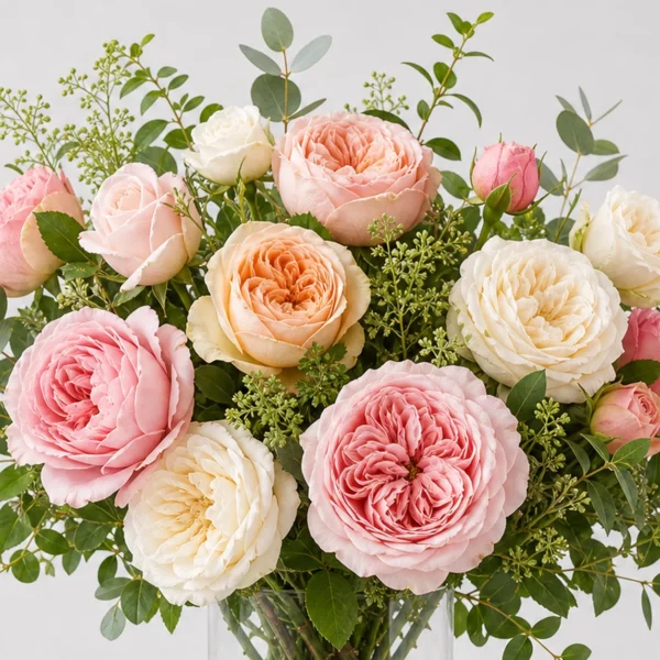 Garden Rose Bouquet detail view