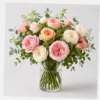 Garden Rose Bouquet styled view