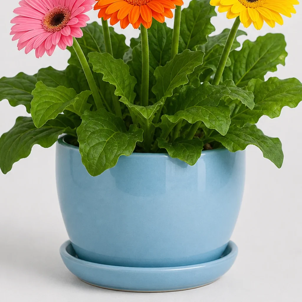 Gerbera Daisy Pot container detail