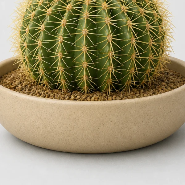 Golden Barrel Cactus container detail