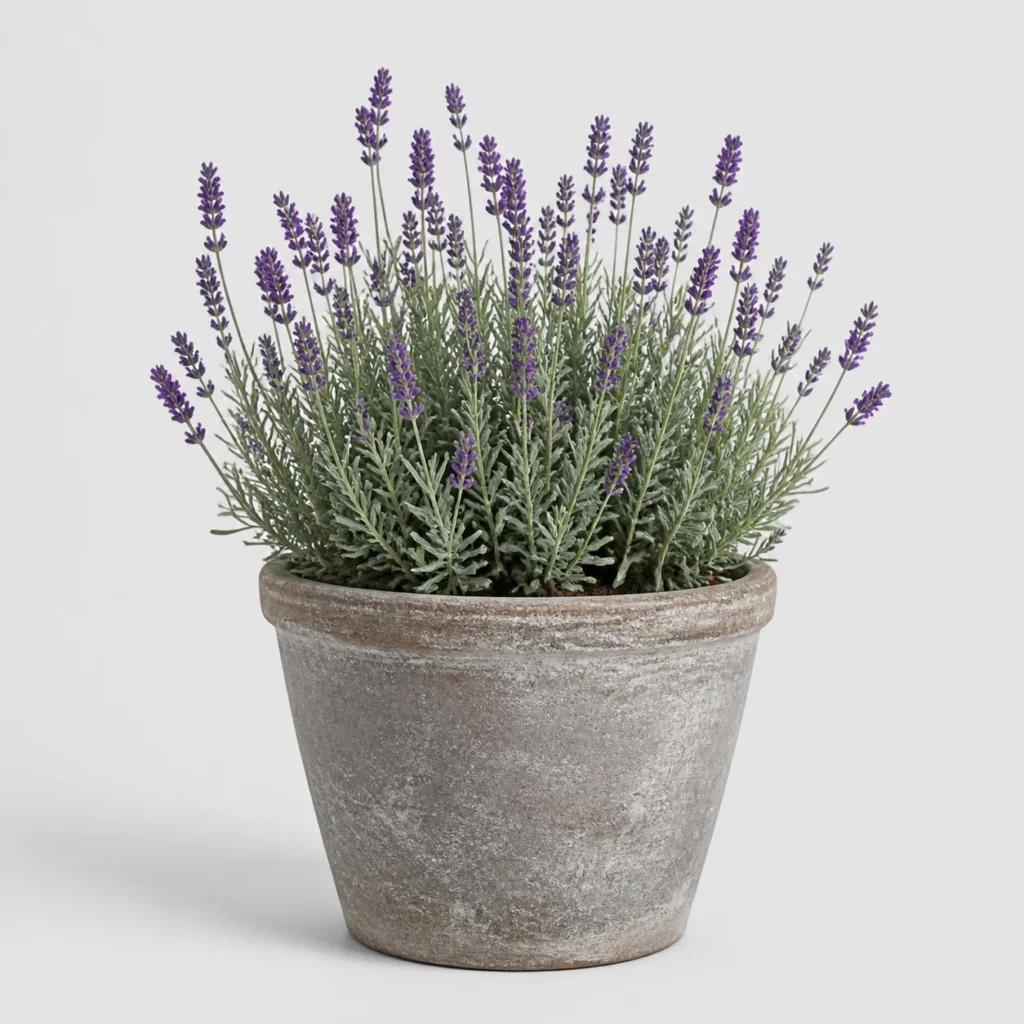 Lavender Patio Pot front view