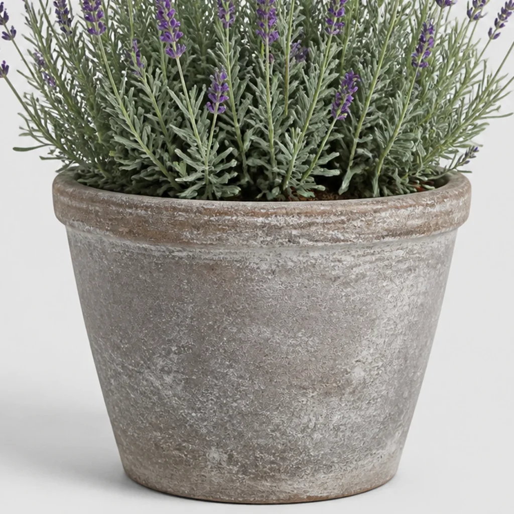 Lavender Patio Pot container detail