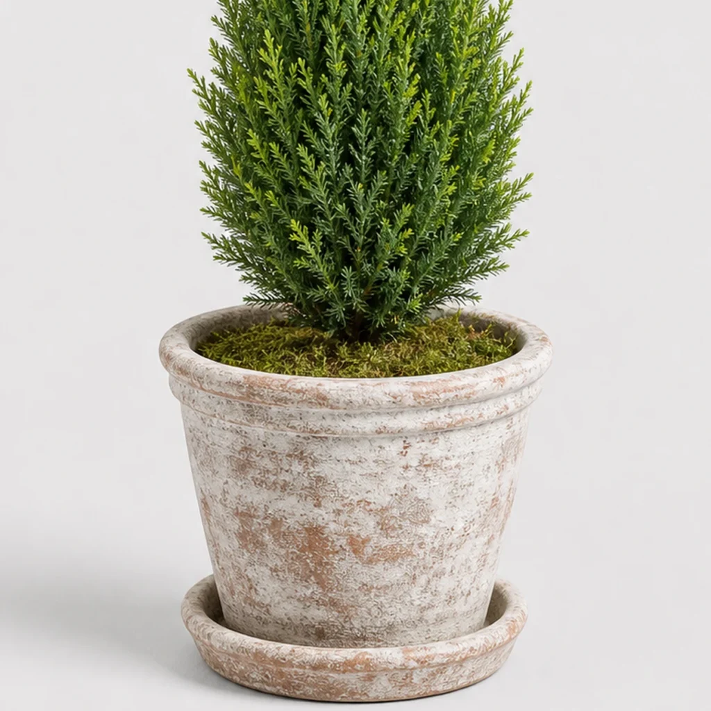 Mini Cypress Topiary container detail