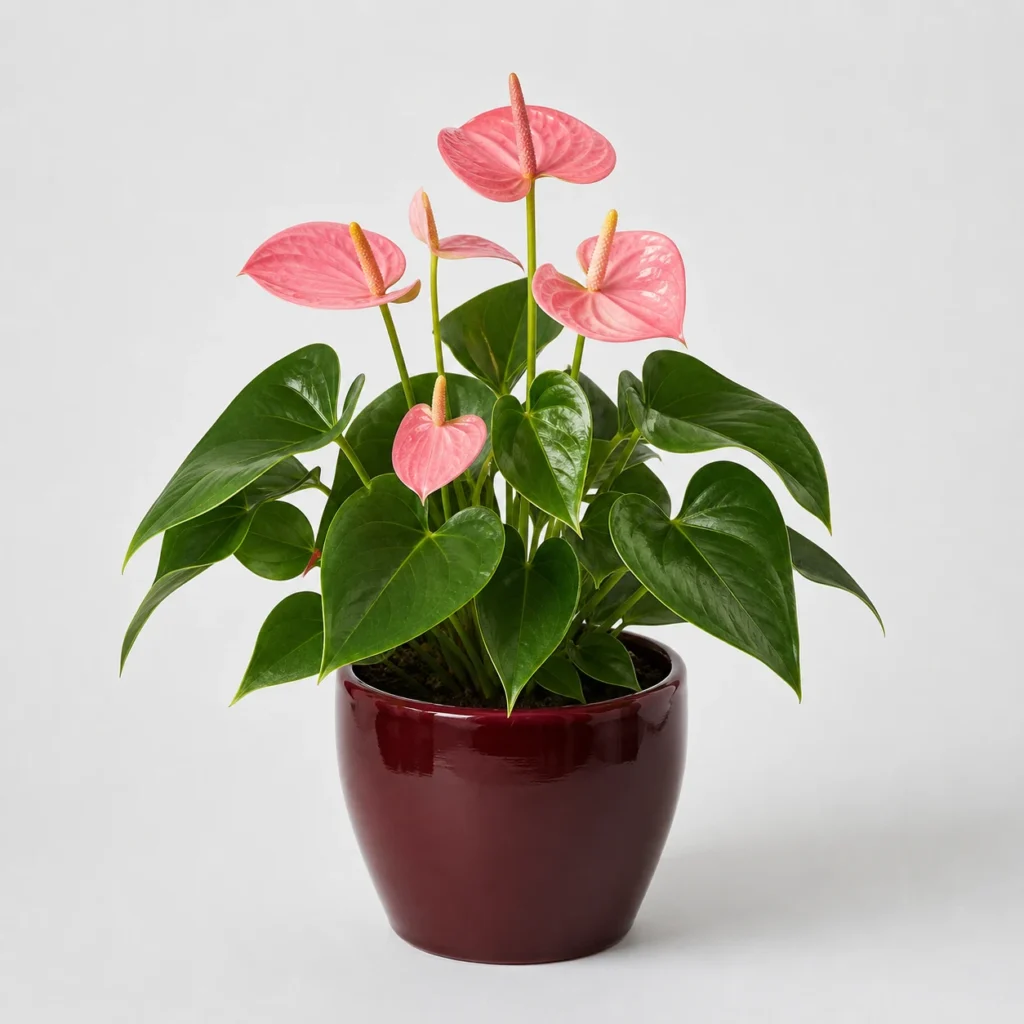 Rose Anthurium front view