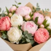Soft Peony Bouquet detail view