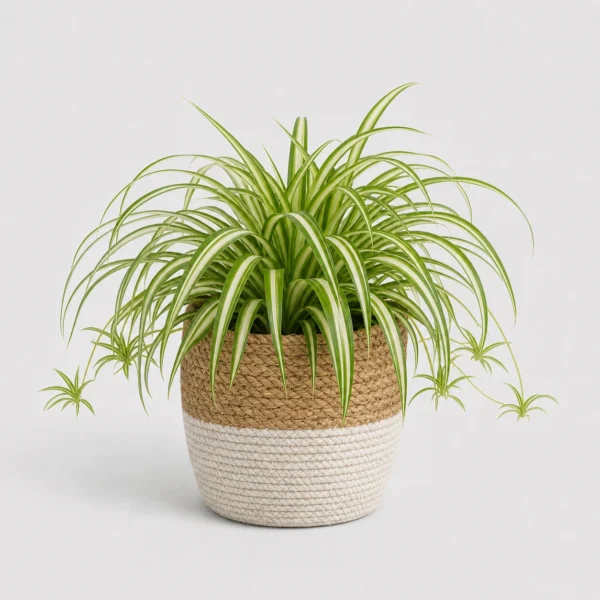 Spider Plant Basket front view