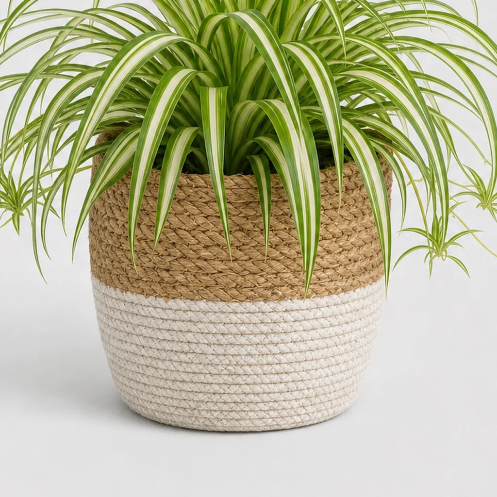 Spider Plant Basket container detail