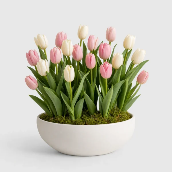 Spring Tulip Bowl front view