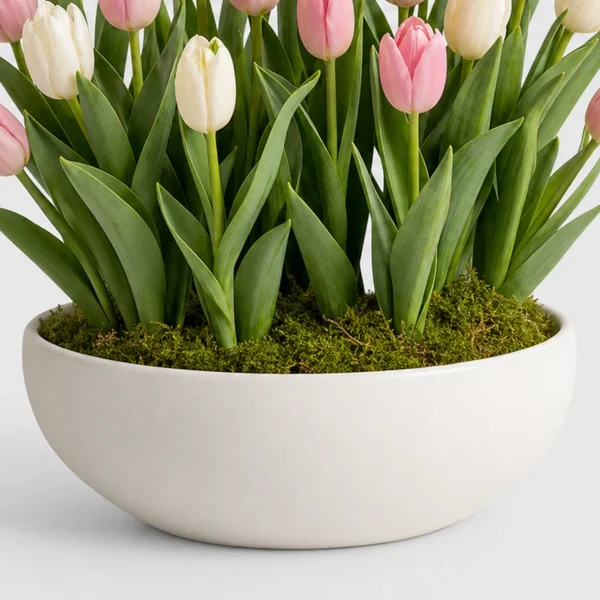 Spring Tulip Bowl container detail