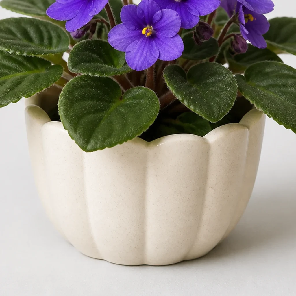 Violet Window Pot container detail