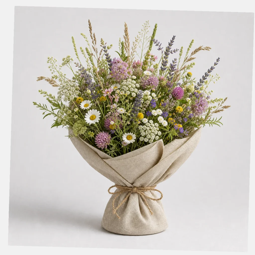 Wildflower Meadow Bouquet styled view