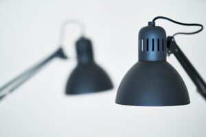 Grey adjustable desk lamps