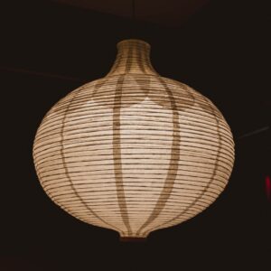 Måne Paper Pendant glowing in the dark