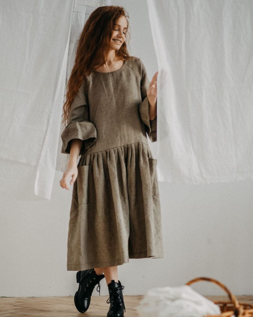 Tove Linen Smock Dress