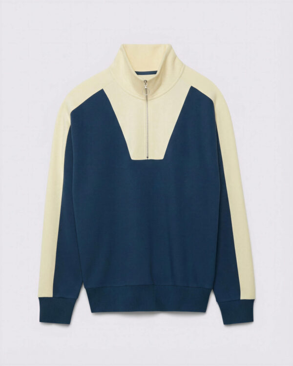 Technical Quarter-Zip Sweat in Creamy Blue product photo