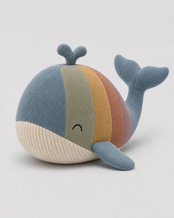 Rainbow Whale Plush