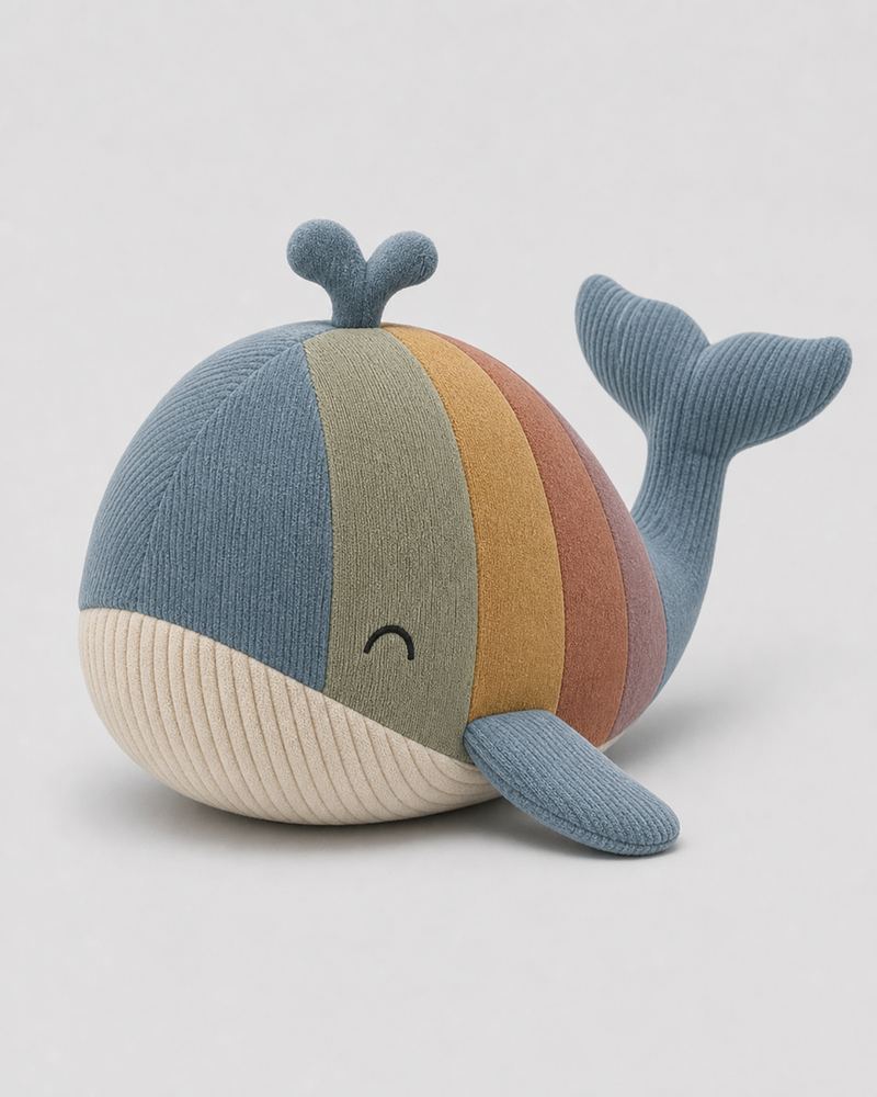 Rainbow Whale Plush