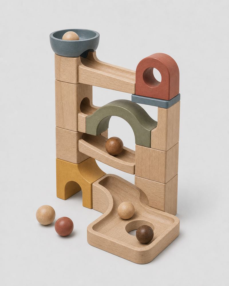 Wooden Marble Run
